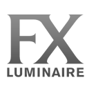 FX Luminaire logo on black background. FX Luminaire logo on black background.