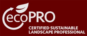 EcoPRO logo for sustainable landscape professional certification. EcoPRO logo for sustainable landscape professional certification.